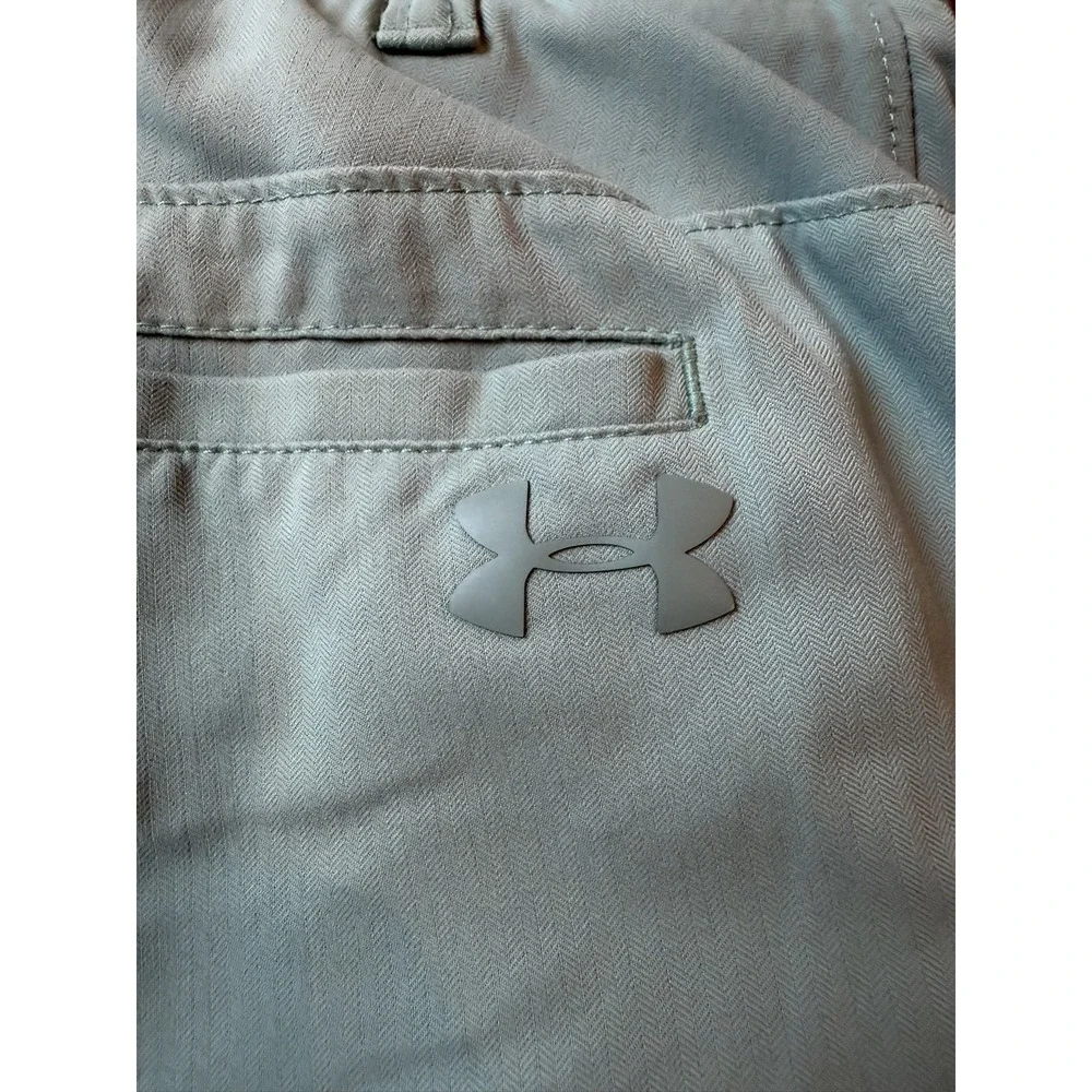 Under Armour Pants Mens 36x32 Green Stretch Herringbone Chino‎ Golf Tapered